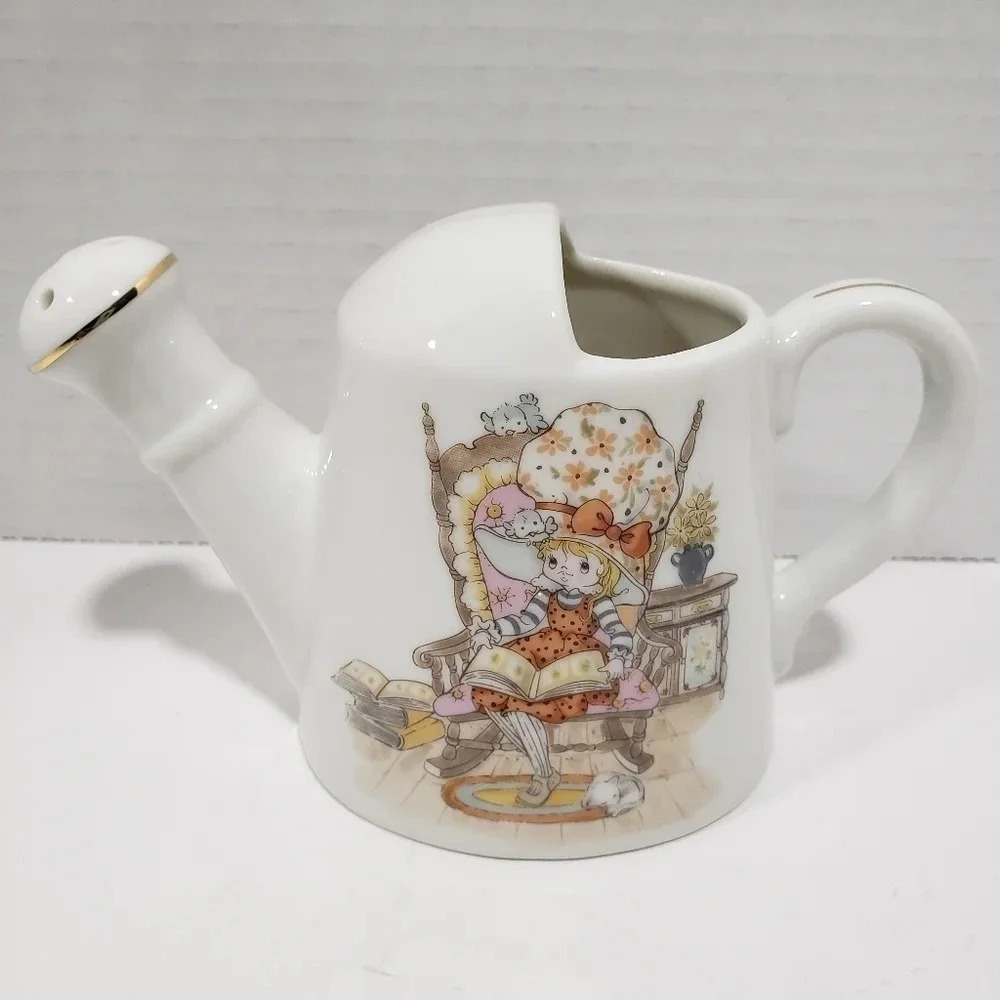 Vintage Strawberry Shortcake Small Ceramic Watering Can.